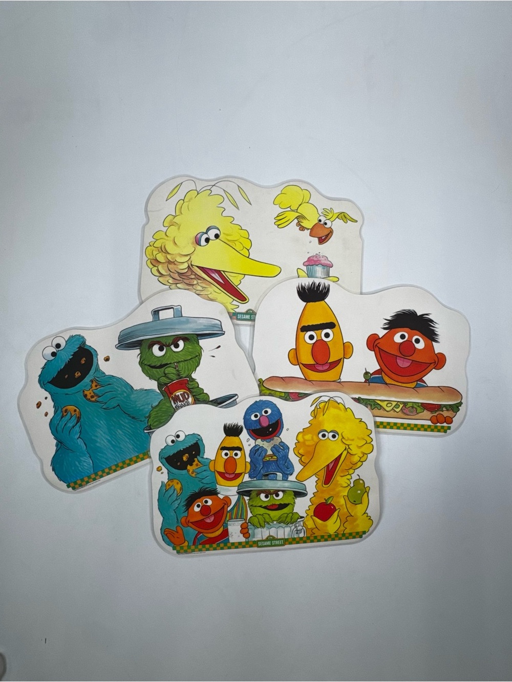 Set of 4 Vintage Sesame Street Placemats